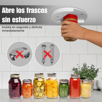 TwisterPowerJar - Abridor de frascos de acero inoxidable de fácil uso.