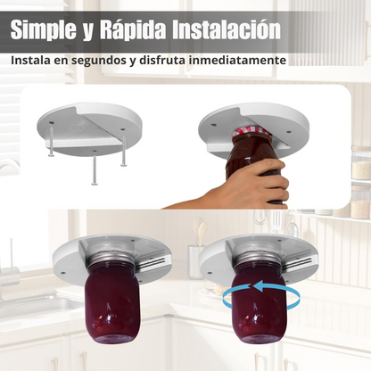 TwisterPowerJar - Abridor de frascos de acero inoxidable de fácil uso.